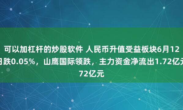 可以加杠杆的炒股软件 人民币升值受益板块6月12日跌0.05%，山鹰国际领跌，主力资金净流出1.72亿元